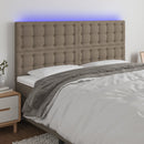 vidaXL tópszínű szövet LED-es fejtámla 200x5x118/128 cm