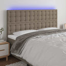 vidaXL tópszínű szövet LED-es fejtámla 200x5x118/128 cm