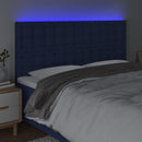 vidaXL kék szövet LED-es fejtámla 200x5x118/128 cm