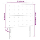 vidaXL sötétszürke bársony LED-es fejtámla 80x5x118/128 cm