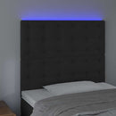 vidaXL fekete bársony LED-es fejtámla 80x5x118/128 cm
