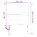 vidaXL sötétkék bársony LED-es fejtámla 80x5x118/128 cm