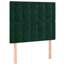 vidaXL sötétzöld bársony LED-es fejtámla 90x5x118/128 cm