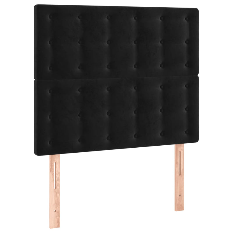 vidaXL fekete bársony LED-es fejtámla 100x5x118/128 cm