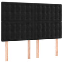 vidaXL fekete bársony LED-es fejtámla 144x5x118/128 cm
