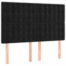 vidaXL fekete bársony LED-es fejtámla 144x5x118/128 cm