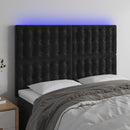 vidaXL fekete bársony LED-es fejtámla 144x5x118/128 cm