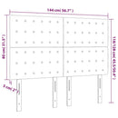 vidaXL sötétzöld bársony LED-es fejtámla 144x5x118/128 cm