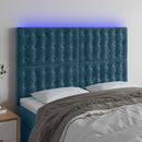 vidaXL sötétkék bársony LED-es fejtámla 144x5x118/128 cm