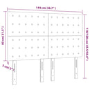 vidaXL rózsaszín bársony LED-es fejtámla 144x5x118/128 cm