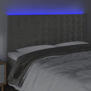 vidaXL világosszürke bársony LED-es fejtámla 160x5x118/128 cm