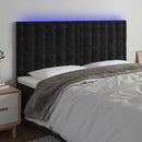 vidaXL fekete bársony LED-es fejtámla 160x5x118/128 cm