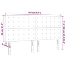 vidaXL sötétzöld bársony LED-es fejtámla 160x5x118/128 cm