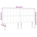 vidaXL sötétkék bársony LED-es fejtámla 160x5x118/128 cm