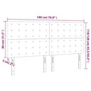 vidaXL sötétkék bársony LED-es fejtámla 180x5x118/128 cm