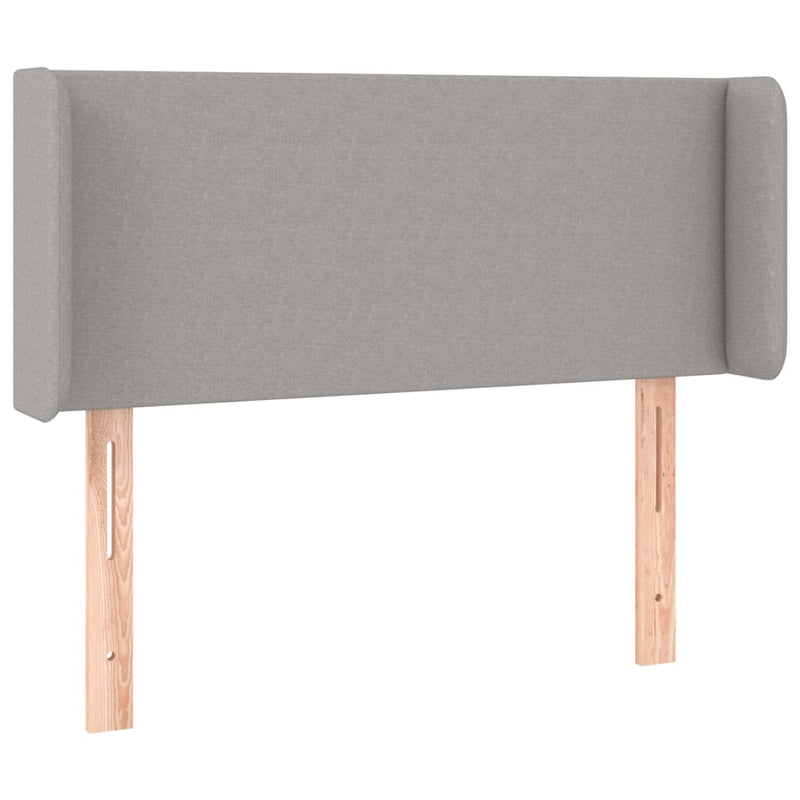 vidaXL világosszürke szövet LED-es fejtámla 83 x 16 x 78/88 cm