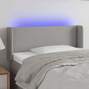 vidaXL világosszürke szövet LED-es fejtámla 83 x 16 x 78/88 cm