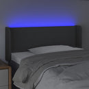 vidaXL sötétszürke szövet LED-es fejtámla 83 x 16 x 78/88 cm