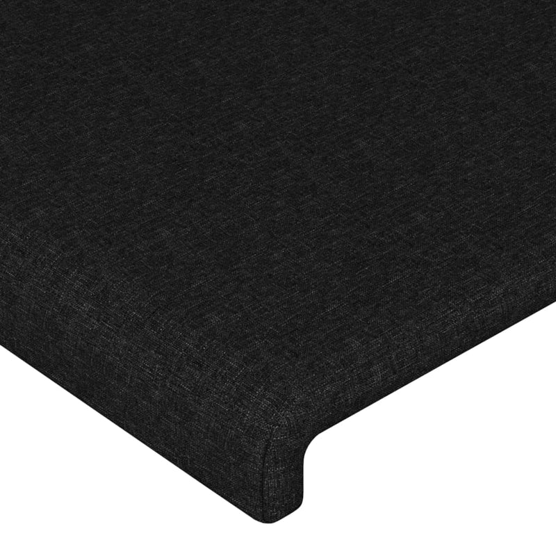 vidaXL fekete szövet LED-es fejtámla 83 x 16 x 78/88 cm