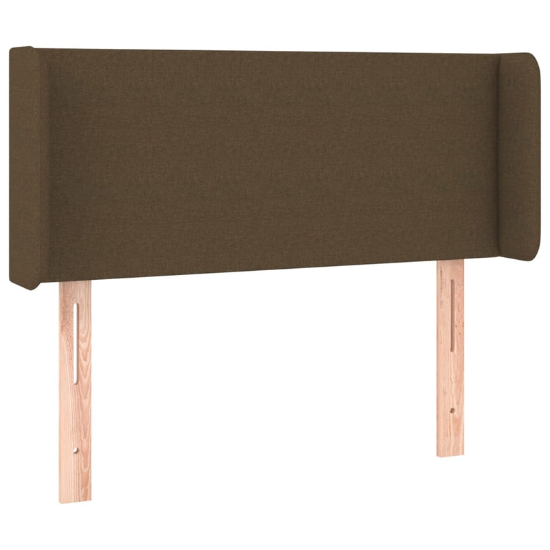 vidaXL sötétbarna szövet LED-es fejtámla 83 x 16 x 78/88 cm