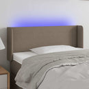 vidaXL tópszínű szövet LED-es fejtámla 83 x 16 x 78/88 cm