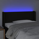 vidaXL fekete szövet LED-es fejtámla 93 x 16 x 78/88 cm