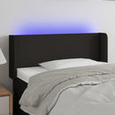 vidaXL fekete szövet LED-es fejtámla 93 x 16 x 78/88 cm