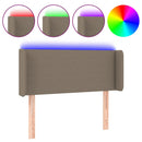 vidaXL tópszínű szövet LED-es fejtámla 93 x 16 x 78/88 cm