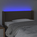 vidaXL tópszínű szövet LED-es fejtámla 93 x 16 x 78/88 cm