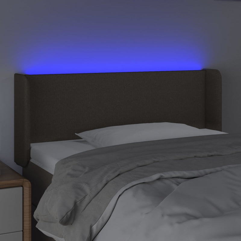 vidaXL tópszínű szövet LED-es fejtámla 103 x 16 x 78/88 cm
