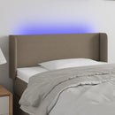 vidaXL tópszínű szövet LED-es fejtámla 103 x 16 x 78/88 cm