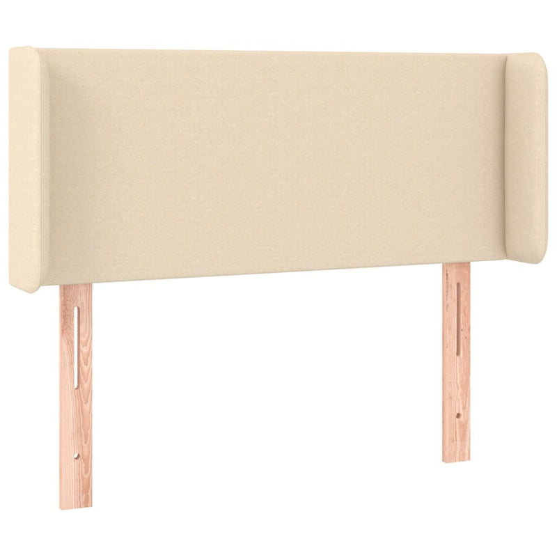 vidaXL krémszínű szövet LED-es fejtámla 103 x 16 x 78/88 cm