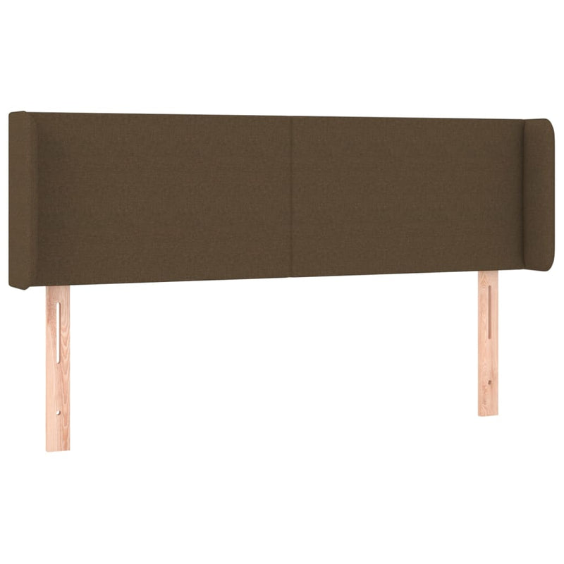 vidaXL sötétbarna szövet LED-es fejtámla 147 x 16 x 78/88 cm