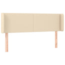 vidaXL krémszínű szövet LED-es fejtámla 147 x 16 x 78/88 cm