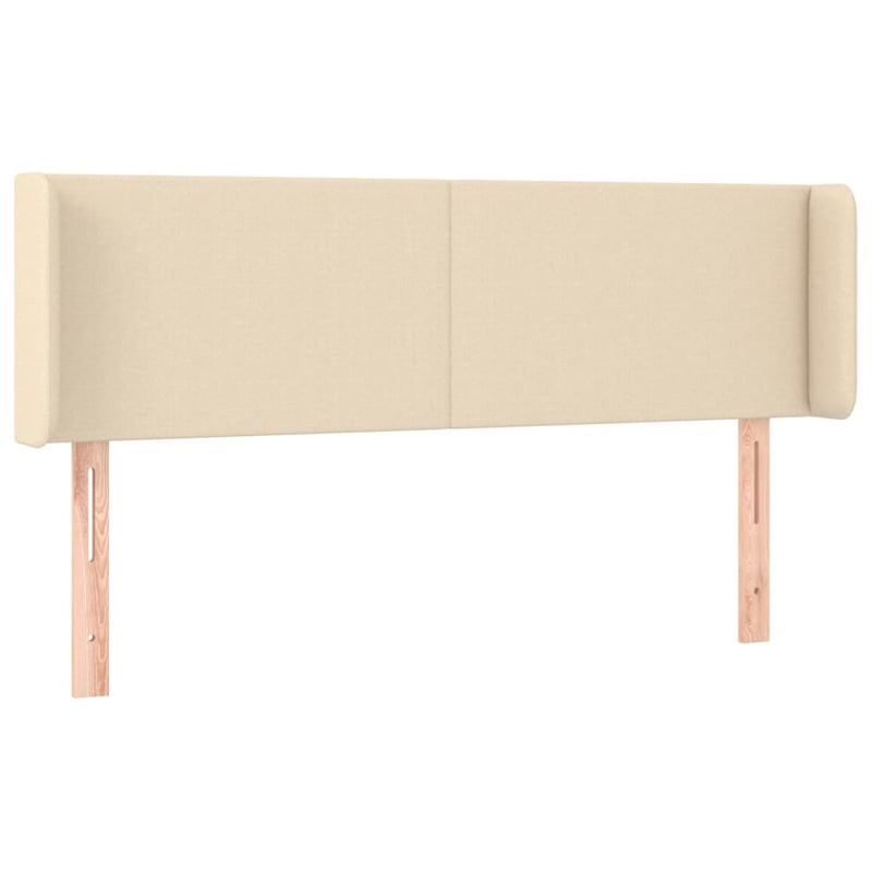 vidaXL krémszínű szövet LED-es fejtámla 147 x 16 x 78/88 cm