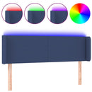 vidaXL kék szövet LED-es fejtámla 147 x 16 x 78/88 cm