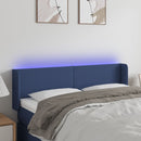 vidaXL kék szövet LED-es fejtámla 147 x 16 x 78/88 cm