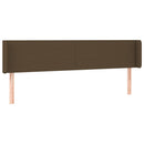vidaXL sötétbarna szövet LED-es fejtámla 163 x 16 x 78/88 cm