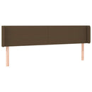 vidaXL sötétbarna szövet LED-es fejtámla 163 x 16 x 78/88 cm