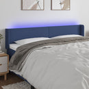 vidaXL kék szövet LED-es fejtámla 163 x 16 x 78/88 cm
