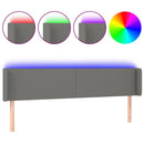 vidaXL sötétszürke szövet LED-es fejtámla 183 x 16 x 78/88 cm
