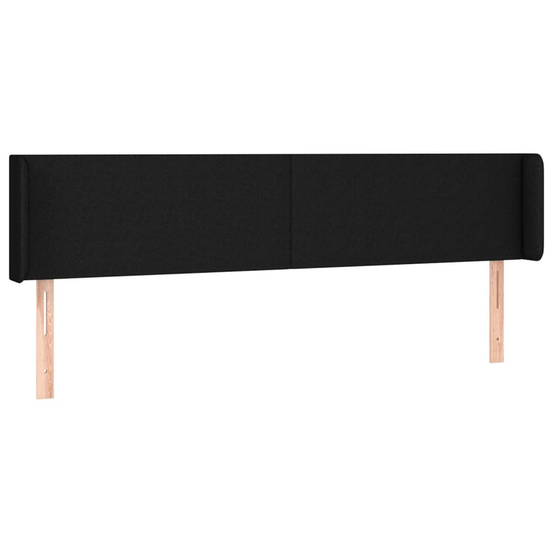 vidaXL fekete szövet LED-es fejtámla 203 x 16 x 78/88 cm