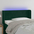 vidaXL sötétzöld bársony LED-es fejtámla 83 x 16 x 78/88 cm