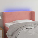 vidaXL rózsaszín bársony LED-es fejtámla 83 x 16 x 78/88 cm