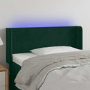 vidaXL sötétzöld bársony LED-es fejtámla 93 x 16 x 78/88 cm