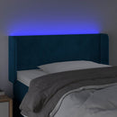vidaXL sötétkék bársony LED-es fejtámla 93 x 16 x 78/88 cm