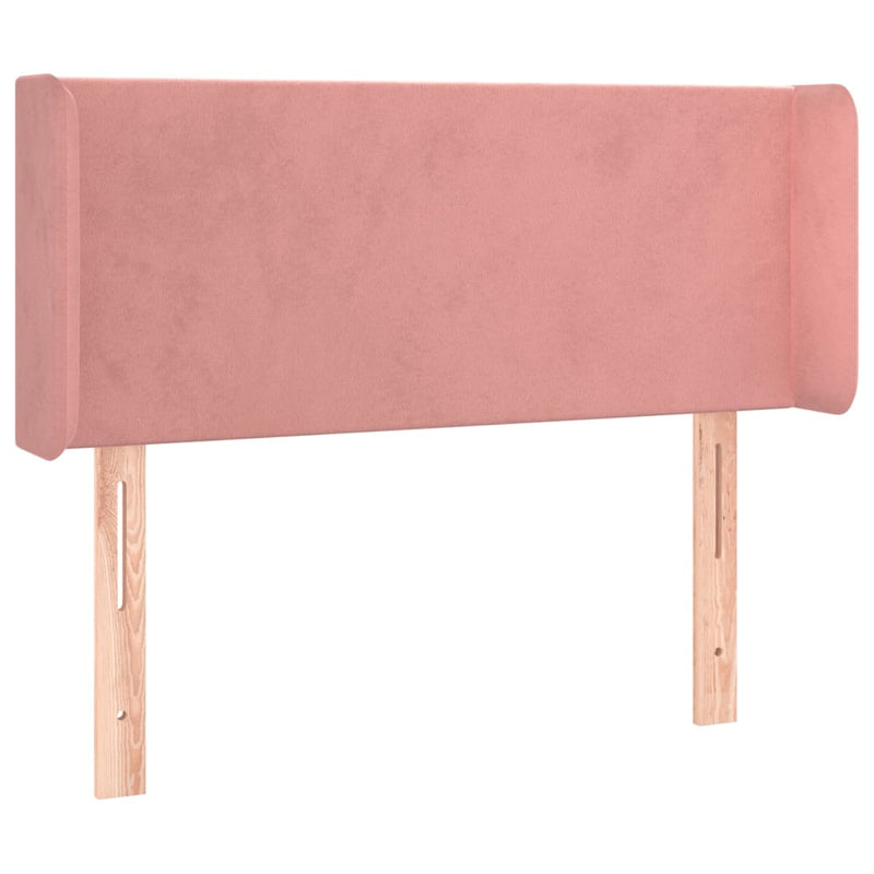 vidaXL rózsaszín bársony LED-es fejtámla 93x16x78/88 cm