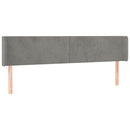 vidaXL világosszürke bársony LED-es fejtámla 163 x 16 x 78/88 cm