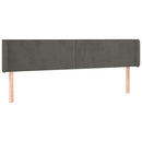 vidaXL sötétszürke bársony LED-es fejtámla 163 x 16 x 78/88 cm