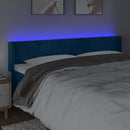 vidaXL sötétkék bársony LED-es fejtámla 163 x 16 x 78/88 cm